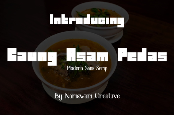 Baung Asam Pedas: A Bold Display Font for Standout Branding