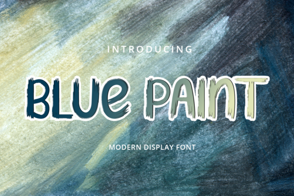 Blue Paint Font: A Brush Pen Display Typeface for Website Design