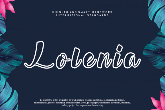 Lolenia: A Round Lettered Display Font for Handmade Products