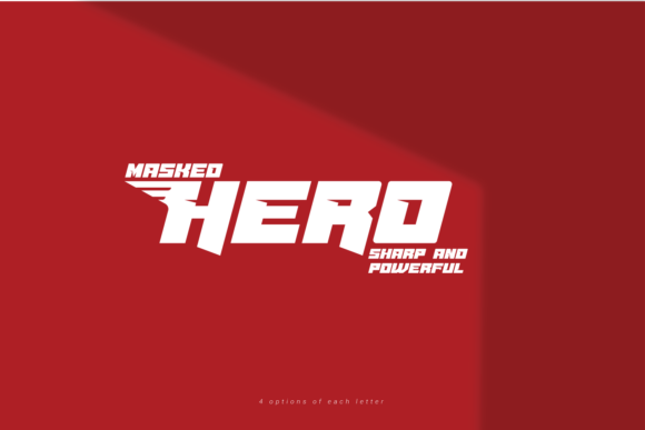 Masked Hero: A Sharp Display Font for Small Business Branding