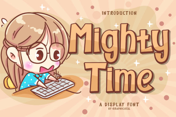 Mighty Time Font: A Quirky Display Typeface for Crafters