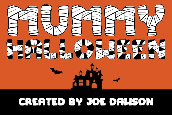 Mummy Halloween: A Chunky Display Font for Crafters