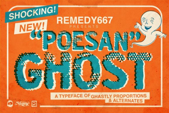 Poesan Ghost: A Bold Display Font for Creative Branding