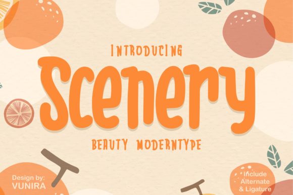 Scenery: A Quirky Display Font That Brings Handmade Charm